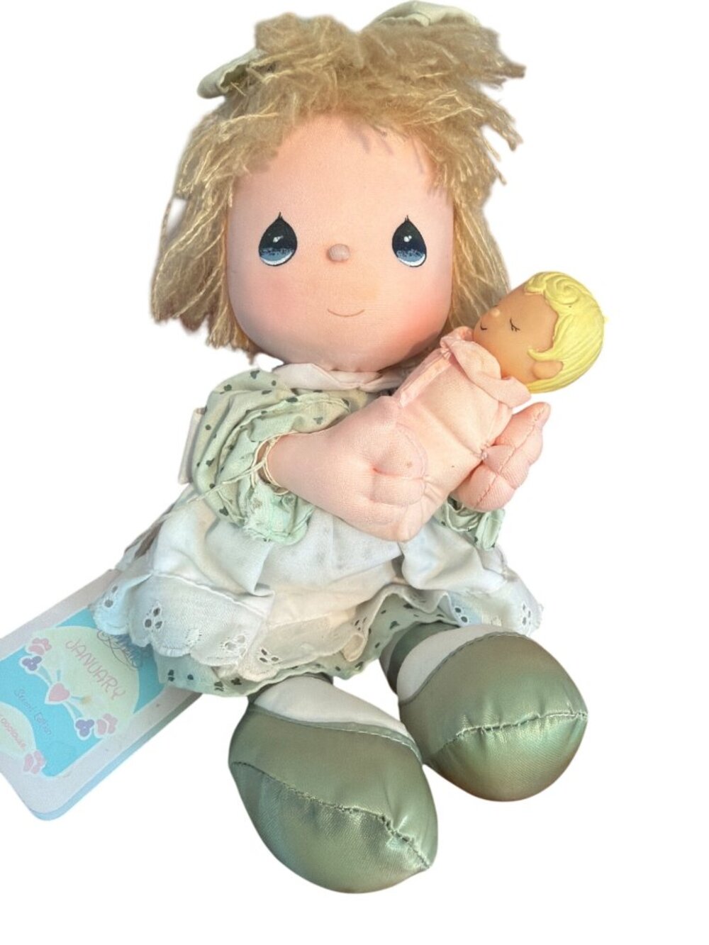 Vintage Applause Precious Moments January Doll 1988 Baby Plush Collectible Tags